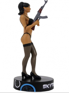 Lana walking tall and carrying a big gun.